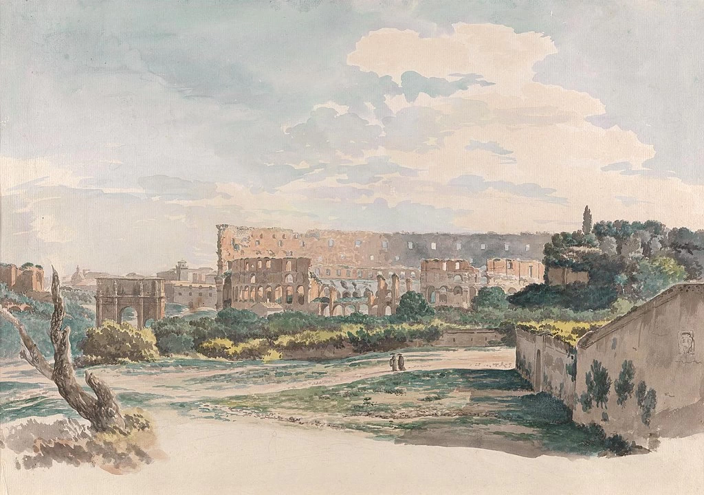 Il Colosseo dal Monte Celio, con l'Arco di Costantino e una veduta del Foro - Yale Center for British Art